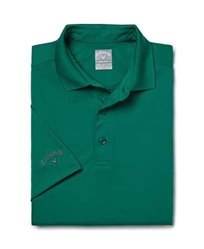 Callaway Men's Solid Short Sleeve Golf Polo, Ultramarine Green, Small #TOP3
