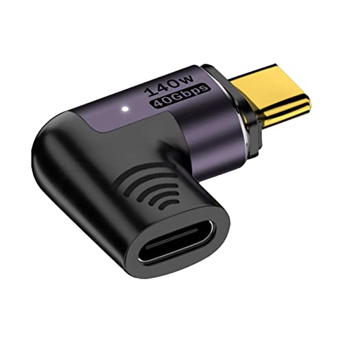磁気アダプター タイプ C,タイプ C コネクタ 24 ピンType-cスマートデバイスと互換性のある急速充電140W USB Cアダプターコンバーター
