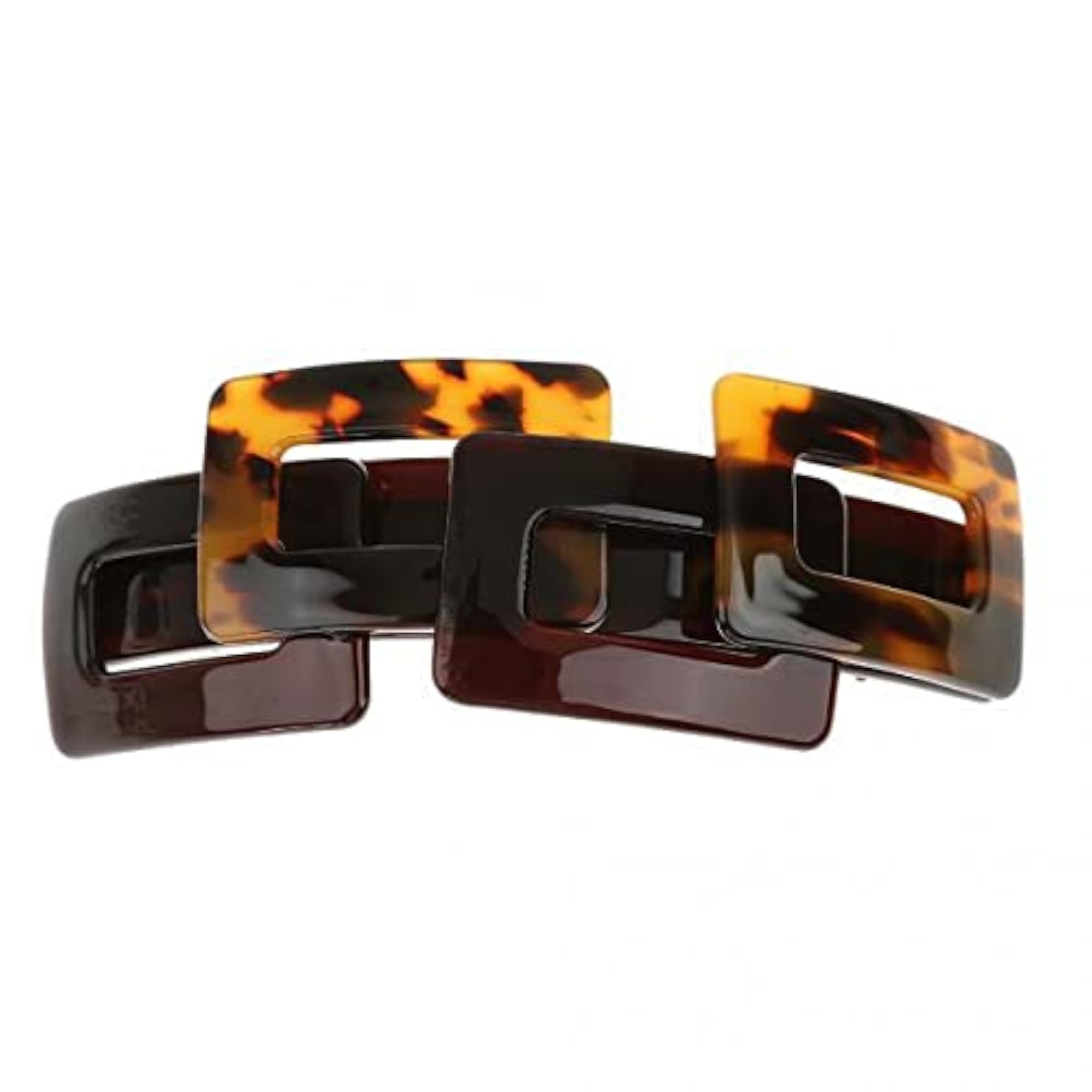 Leopard Print Large French Barrette Ponytail Holder, Stylish