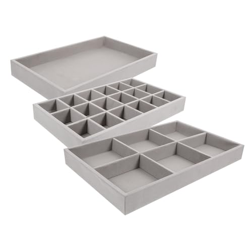 IMIKEYA Présentoir À Bijoux 3 Pièces Boîte De Rangement Support Pour Boucles Doreilles Colliers Bracelets Présentoir À Vendre