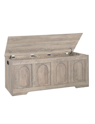 DINZI LVJ Storage Chest, 47.2" Rattan-Like Toy Box with 2