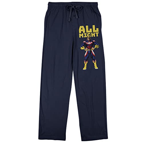 Bioworld My Hero Academia All Might Men's Navy Sleep Pajama Pants