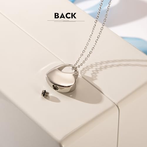 Cremation Jewelry for Ashes Heart Urn Necklaces for Ashes, Locket Necklace for Ashes Memorial Urn Jewelry Waterproof Keepsake Pendant with Funnel Kit & Bag2