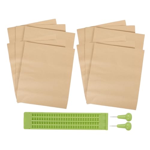 GOOHOCHY Tablilla Braille De 28 Cuadrados Pizarra Plástica Para Escribir Braille Kit Para Ciegos
