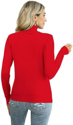SANGTREE Women's Turtleneck Sweater Long Sleeve Casual Fall Winter Knit Pullover Sweater Top - Image 6