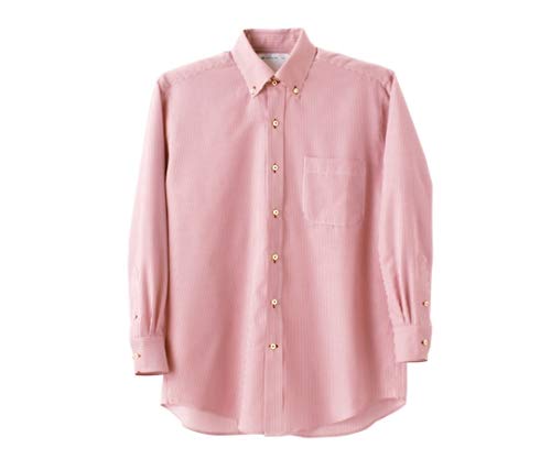 シャツ 男女兼用 長袖 ワインストライプ/61-6150-09