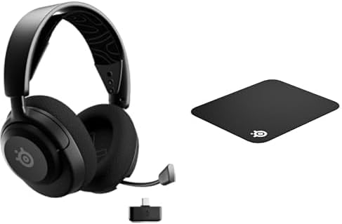 SteelSeries Arctis Nova 5 Wireless Gaming Headset 61670 Black + Mouse Pad S Set