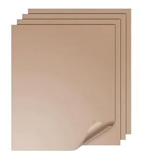 4er-Pack Teflonfolien für Transferpressen, wiederverwendbare hitzebeständige Bastelmatte für Hitzepressen, Backofen, Bügeln und Arbeitsbereich