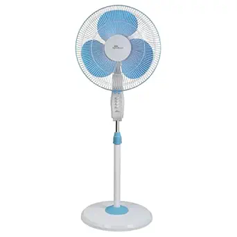 RR Signature Centaur 400 MM Pedestal Fan For Home| 90 Degree Silent Oscillation |High Air Delivery | 30 degree Tilt Functionality | 3 Speed Setting |2 Year Warranty 【White-Blue】