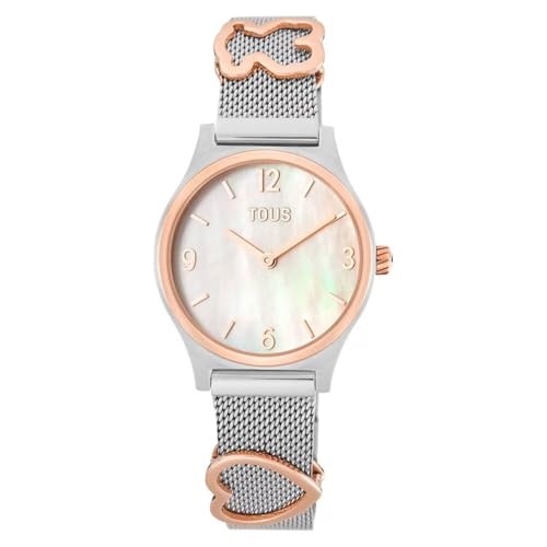 TOUS RELOGIO montre de prestige avec boîtier en acier inoxydable brossé