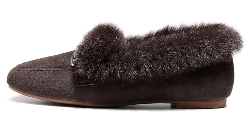 Image of VenusCelia Women's Cozy Furry Flat Shoe