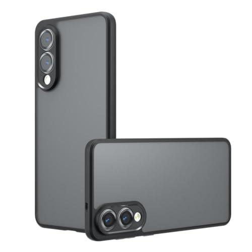 Image of Matte Frosted Phone Case for Samsung Galaxy S25 Edge 5G,Black | Anti-Fingerprint, Never Turns Yellow, Micro Arc Edge, Camera Protection,Drop Impactwith ,Air Bag Drop Protection