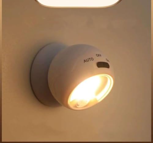Image of Motion Sensor Light Wireless LED Night Lamp - Ultra-Bright, 360 Adjustable COB Ball with Magnetic Base & PIR for Closets, Stairs, Garage, 1 Pcs