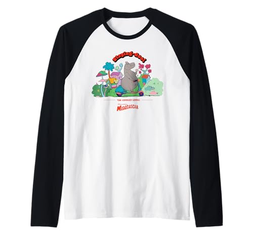 DreamWorks Madagascar Gloria Staying Cool 90s Retro Raglan Baseball Tee