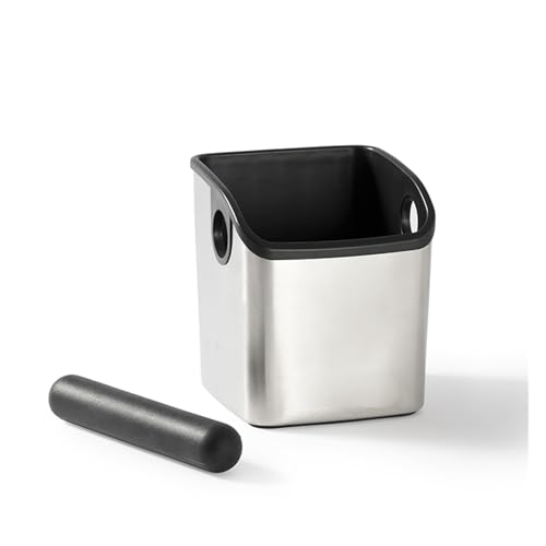 Stainless Steel Coffee Knock Box - Essential Accessory for Semi-Automatic Coffee Machines in Silver
