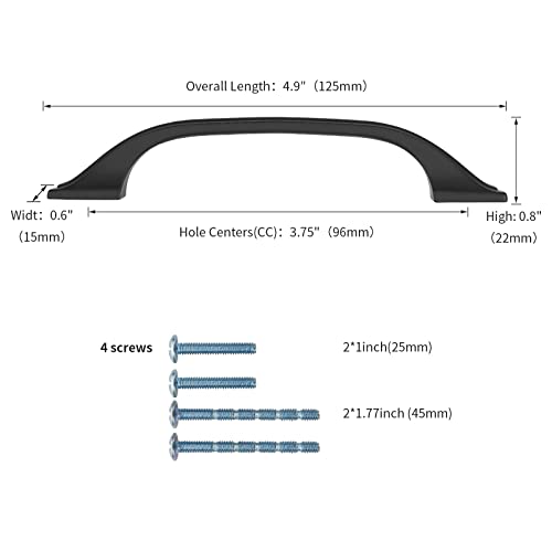 Knoklock 10 Pack 3.75 Inch(96Mm) Kitchen Cabinet Handles Oil Rubbed Bronze Cabinet Pulls Kitchen Cabinet Hardware Drawer Pulls For Dresser Cupboard Wardrobe #TOP2
