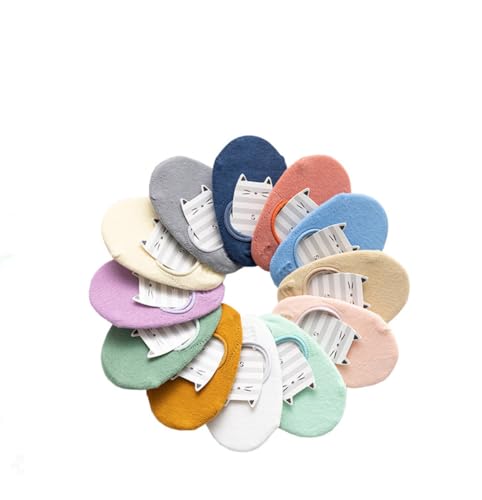 queenland Baby Non Slip Socks -6 Pairs Cotton Sock, No Show Socks for Toddler Infants Newborn Little Girls Boys2