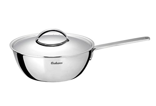 Cookever Premium Cookware 8.5-Inch Non Stick Stainless Steel Wok