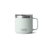 YETI Rambler 14 oz Ceramic Lined Stackable Mug, Vacuum Insulated, Stainless Steel with MagSlider Lid, Ridgeline