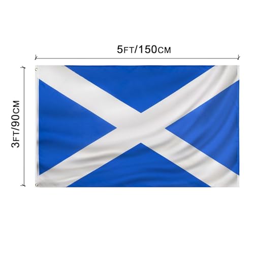 Scotland flag 3x5 FT Scottish National Flag Polyester outdoor indoor Canvas Header and Double Stitched with two Brass Grommets