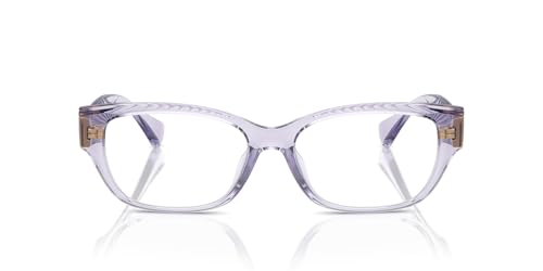 Catálogo de Ralph Lauren Lentes para comprar online. 45 Ralph by Ralph Lauren Ra7165u - Marcos para anteojos graduadas ovaladas para mujer, Lente de demostración y lila transparente brillante, 55 mm