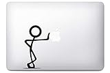 Notice de pose fournie Anakiss Sticker pour Macbook Stickman Noir Taille Unique