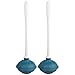 Kleen Freak 3001900 Antibacterial Toilet Germ Guard-2 Pack of Plungers, Blue/White