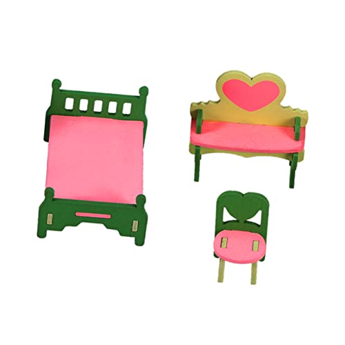 HOLIDYOYO 4 Pçs Mini Brinquedo Brinquedos Educativos Para Crianças Mini Móveis Móveis Artesanais Bri