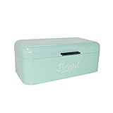 Unser geräumiger Metallbrotkasten mit Klappdeckel im Retro Look der 40er Jahre ist ideal zur Brotaufbewahrung. Hält Brot, Kuchen und weitere Backwaren frisch und knackig!