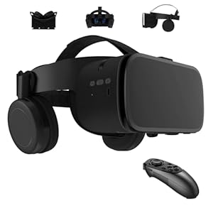 VR Set Virtual Reality VR for Phone, Wireless Bluetooth VR Headset VR Goggles 110°FOV, Support 4.7-6.2″ Cellphone Compatible for Android iOS iPhone 13 12 11 Pro Mini X R S Samsung Phones (Black)