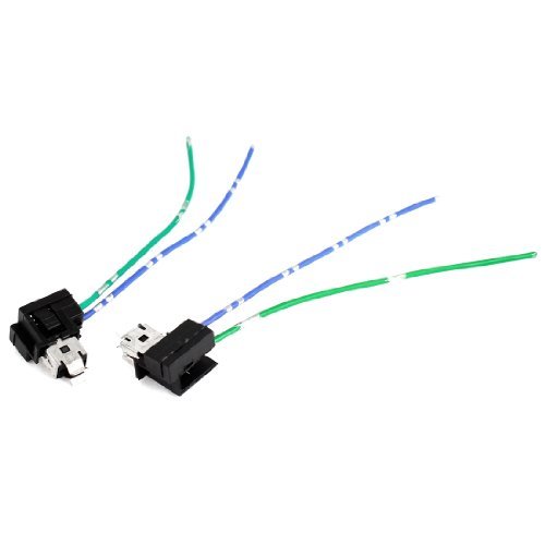 Water & Wood 2 Pcs H1 H3 Fog Lamp 2 Wires Light Replacement Socket for Auto Car with Car Cleaning Cloth