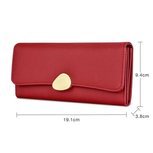 Womens wallet Women's PU Leather Wallet with Moon Buckle - Stylish Clutch for Cards, Cash & Coins3