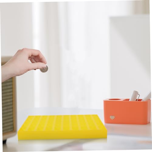 Caja organizadora para monedas Angoily en plástico amarillo miniatura 5