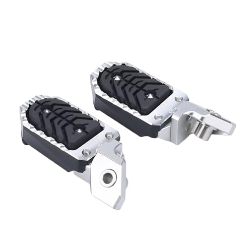 Repose pieds moto R1250GS blanc avec surface antidérapante pour conduite trail adventure