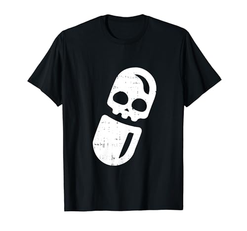 Cranio Capsula Halloween Spooky Ossa Scheletro Goth Gothic Maglietta