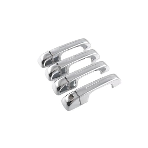 Autocollant de voiture en fibre de carbone argent garniture poignée de porte pour 1500