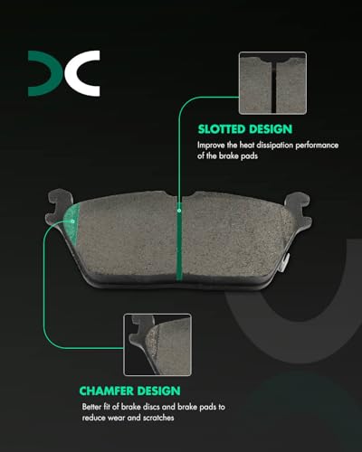 Image of SCITOO D2169 D2179 Front & Rear Ceramic Brake Pads Sets w /Hardware Replacement For Jeep For Wagoneer 2022,For Ram For 1500 2019-2022