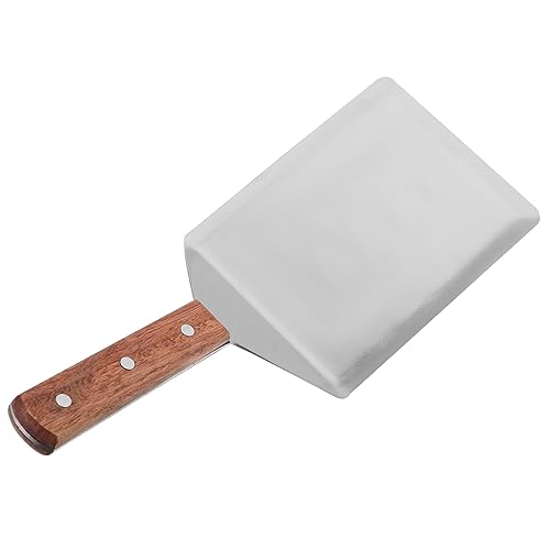 Garneck Espátula de Cocina Inoxidable con Mango de Madera Resistente al Calor Multiusos para Sartén y Barbacoa Reutilizable y Portátil para Filetes y Pancakes