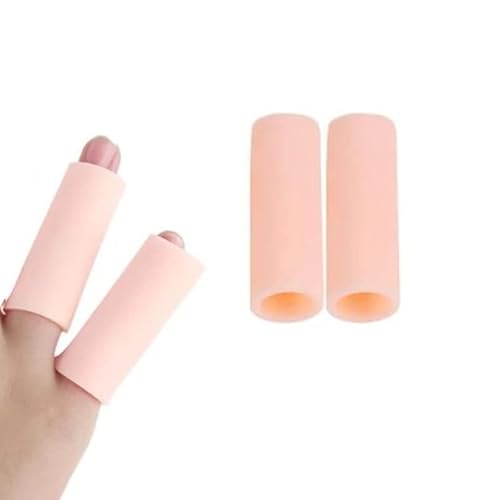 Bargain Wells 1 Pair Open-Ended Breathable Silicone Finger Protectors – Gel Sleeves for Cut, Burn Protection & Hard Skin Relief