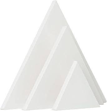 TRANSON 3 Sizes Triangle Shaped Stretched Canvas Primed Ready for Painting