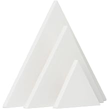 TRANSON 3 Sizes Triangle Shaped Stretched Canvas Primed Ready for Painting