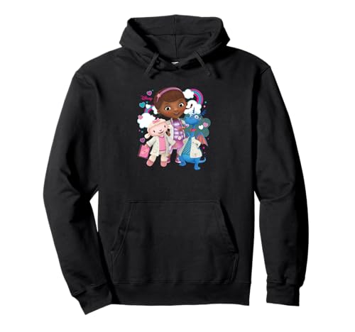 Sweat Doc La Peluche Disney à capuche arc-en-ciel pour enfant