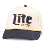 AMERICAN NEEDLE Miller Lite Scottie Adjustable Snapback Baseball Hat (25010A-MLITE-INVY)