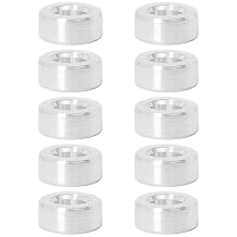 10Pcs M4 Aluminum Spacers, Metal Spacer Aluminum Round 4.2mm ID x 8mm OD x 5mm L Thickness Screw Standoff for M4 Screw Bolts Silver