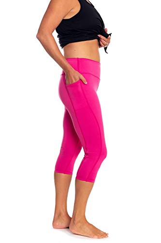 Katie K Active Womens Capri Pants Pockets Workout, Yoga, Running (Small, Medium, Large, Plus Size) USA Made
