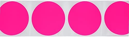 Fluorescent Pink Color Coding Labels – 4 Inch Round Circle Dots, 500 Total Adhesive Stickers on a Roll for Inventory, Organization, Warehouse, and Retail – Made in the USA image 5