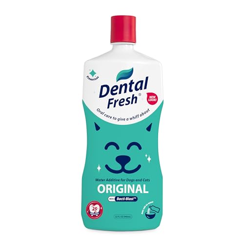 Dental Fresh Water Additive for Dogs and Cats, Clean Teeth and Fresh Breath, Daily Pet Oral Care, Flavorless, 32 fl oz