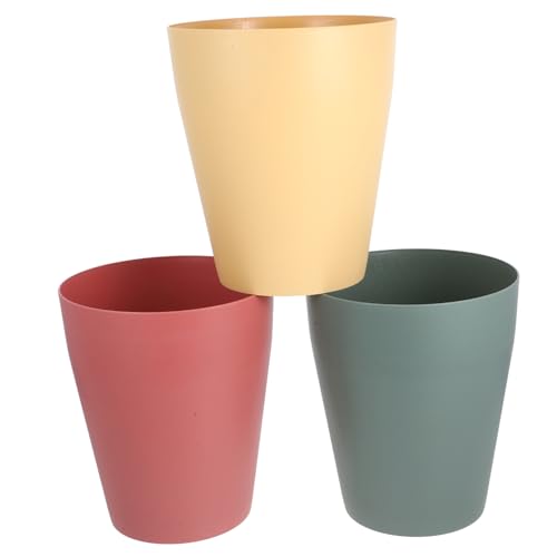 IMIKEYA set 3 canecas de basura de plástico compactas