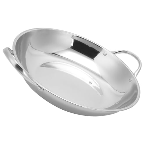 Wok de Acero Inoxidable Ciieeo con Fondo Plano 25 cm miniatura 1