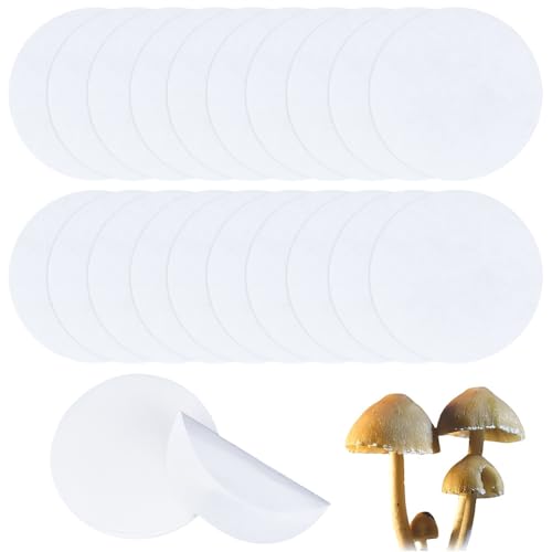 Image of GORGECRAFT 50PCS Synthetic Filter Discs 125mm Diameter Laboratory Quantitative Ashless Filter Paper Circular Medium Speed Wide Mouth Size Funnel Filtering Paper for Buchner Funnel Mushroom Cultivation